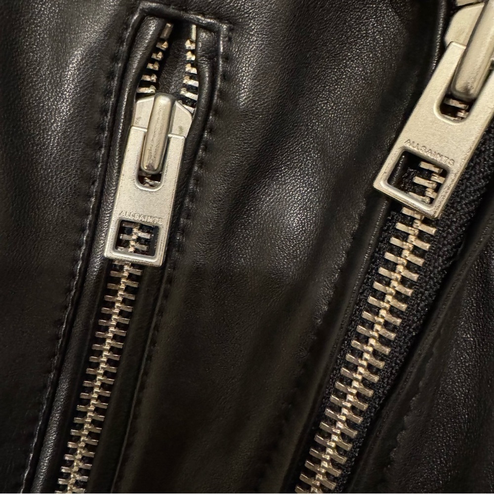 All Saints Balfern Leather Biker Jacket | AllSaints - Picture 11 of 14